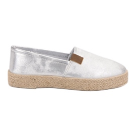 Espadrillas d'argento alla moda grigio