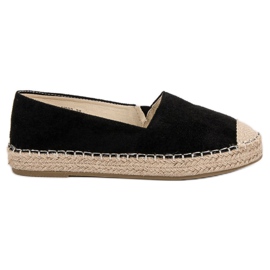 Small Swan Espadrillas in camoscio nero