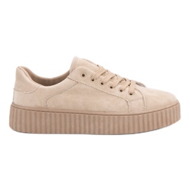 Seastar Creeper in pelle scamosciata beige