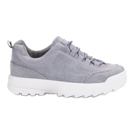 Scarpe Da Ginnastica Sulla Piattaforma grigio