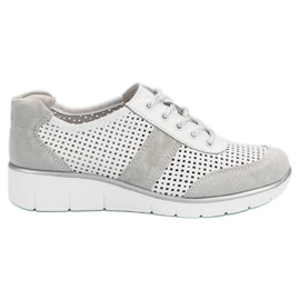 Filippo Scarpe in pelle traforata bianco