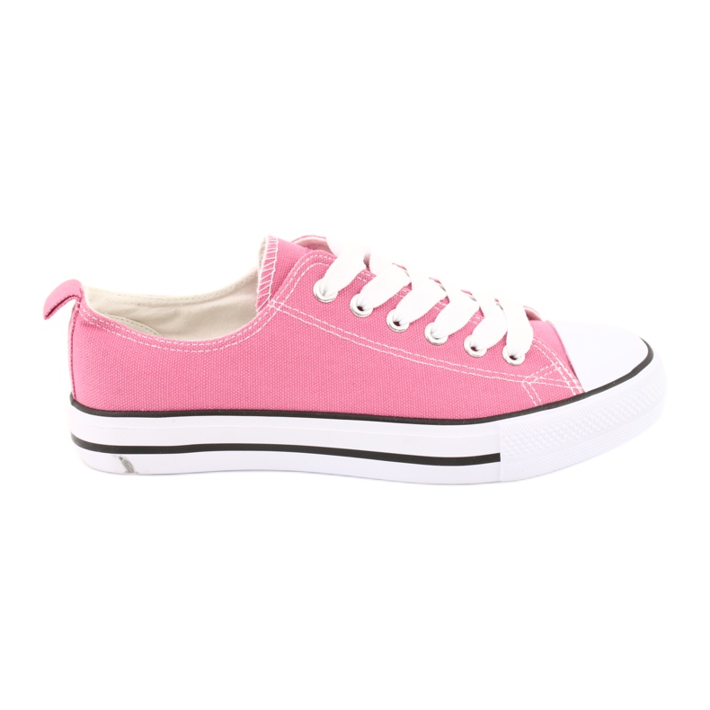 Scarpe da donna rosa American Club sneakers allacciate