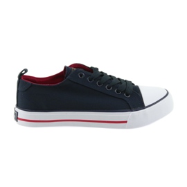 Sneakers allacciate blu navy American Club rosso