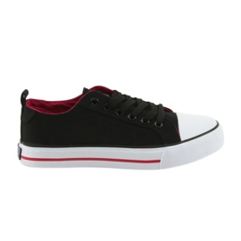 Sneaker nere allacciate American Club nero rosso