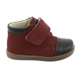 Ren But Ragazzi in pelle con velcro 1535 Borgogna Ren ma rosso