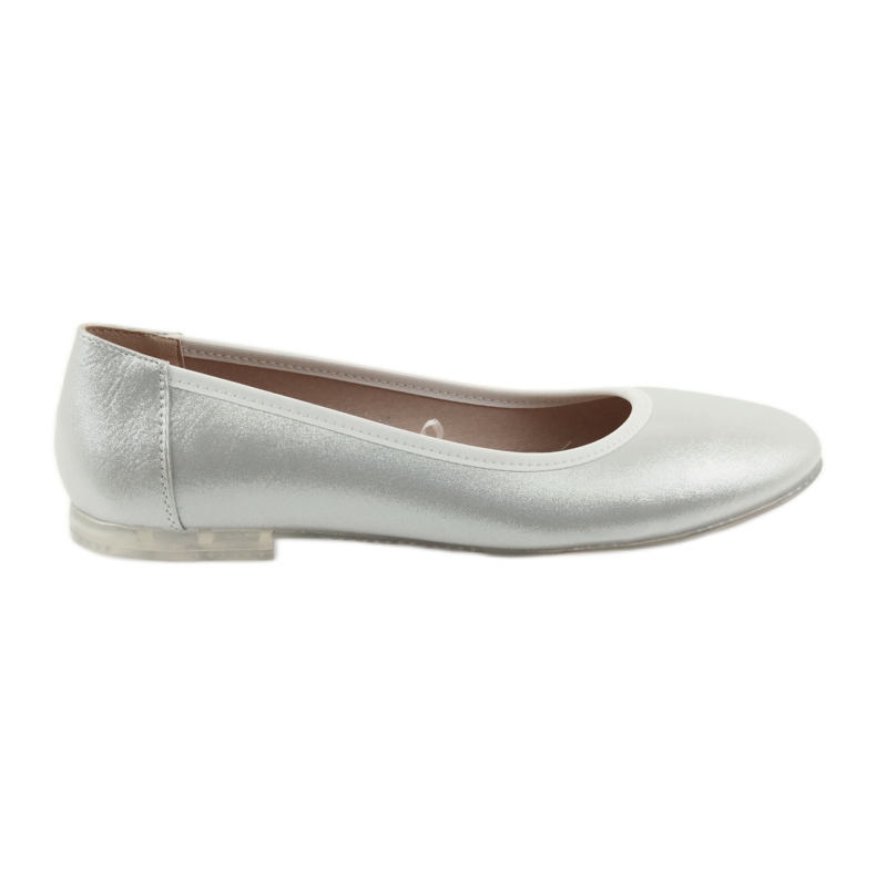 Sergio Leone Silver Women's Ballerinas BL607 d'argento