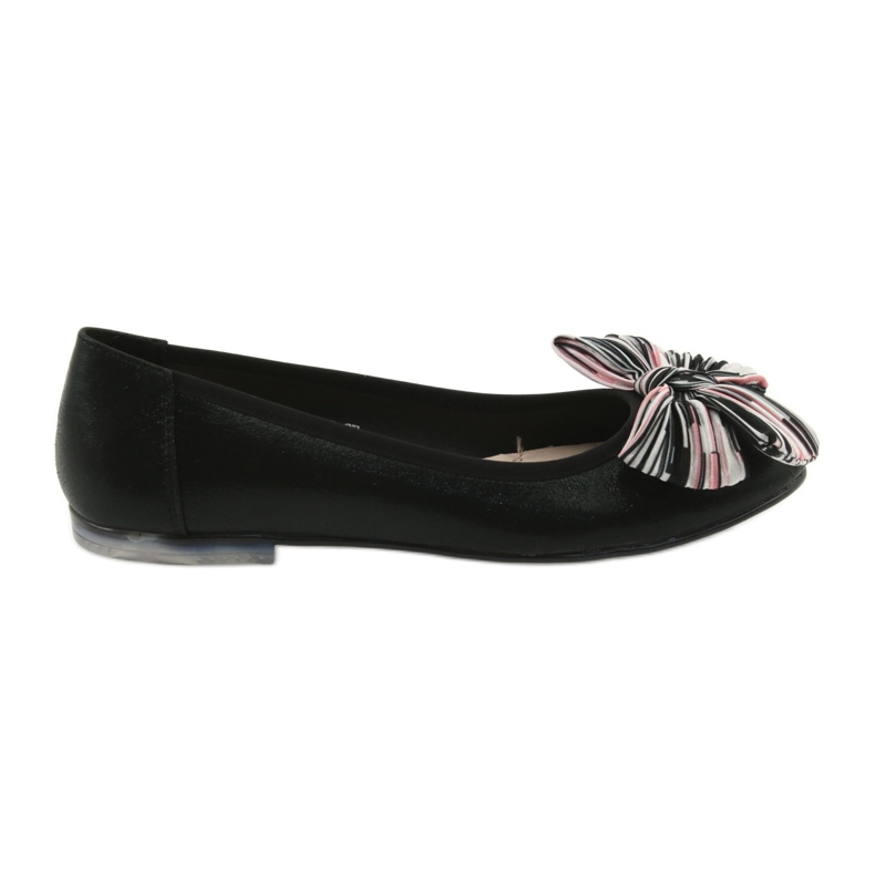 Ballerine scarpe da donna con fiocco Sergio Leone BL605 nero