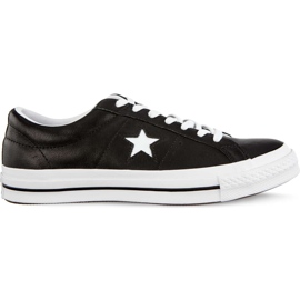 Converse One Star Ox C163385 Nero Bianco Bianco
