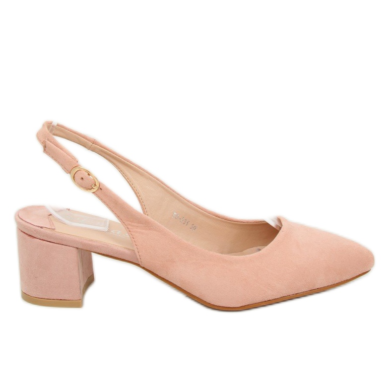 Décolleté con tacco aperto rosa S0-231 Pink