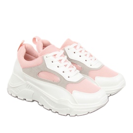 Bianco e rosa LV78P Scarpe sportive rosa
