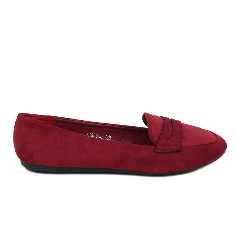 Mocassini ballerina JM6655Q Burdeo rosso