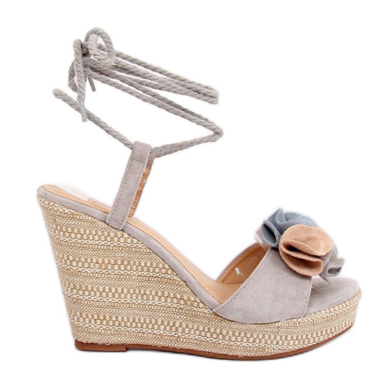 Sandali grigi su zeppa YY27P Grigio