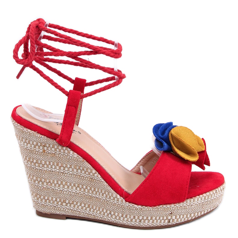 Sandali rossi con zeppa YY27P Rosso