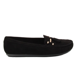 Nero Mocassini neri da donna L7183 Nero