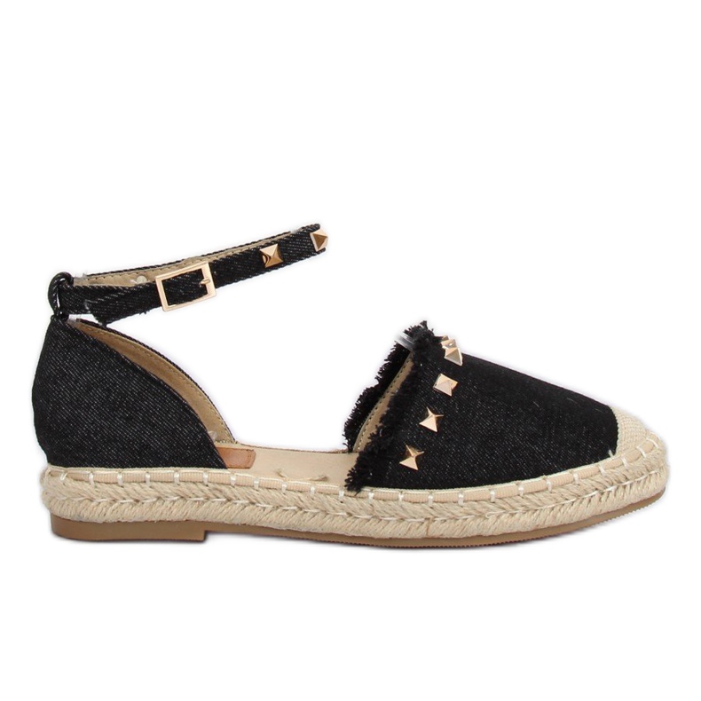 Espadrillas in denim nero CH-1K211 Black