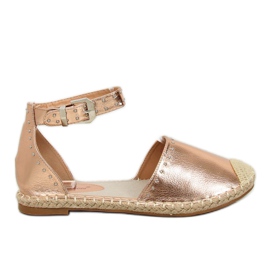 Espadrillas champagne metallizzate CF-1K215 Champagne rosa