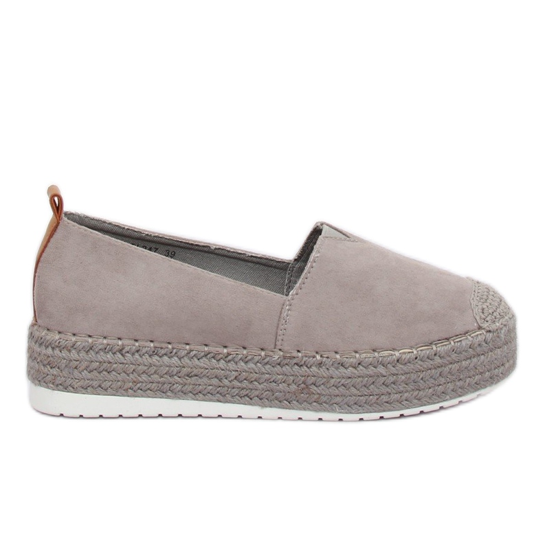 Grigio BL247 Espadrillas grigie su suola alta