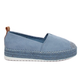 Blu BL247 Espadrillas blu su suole alte