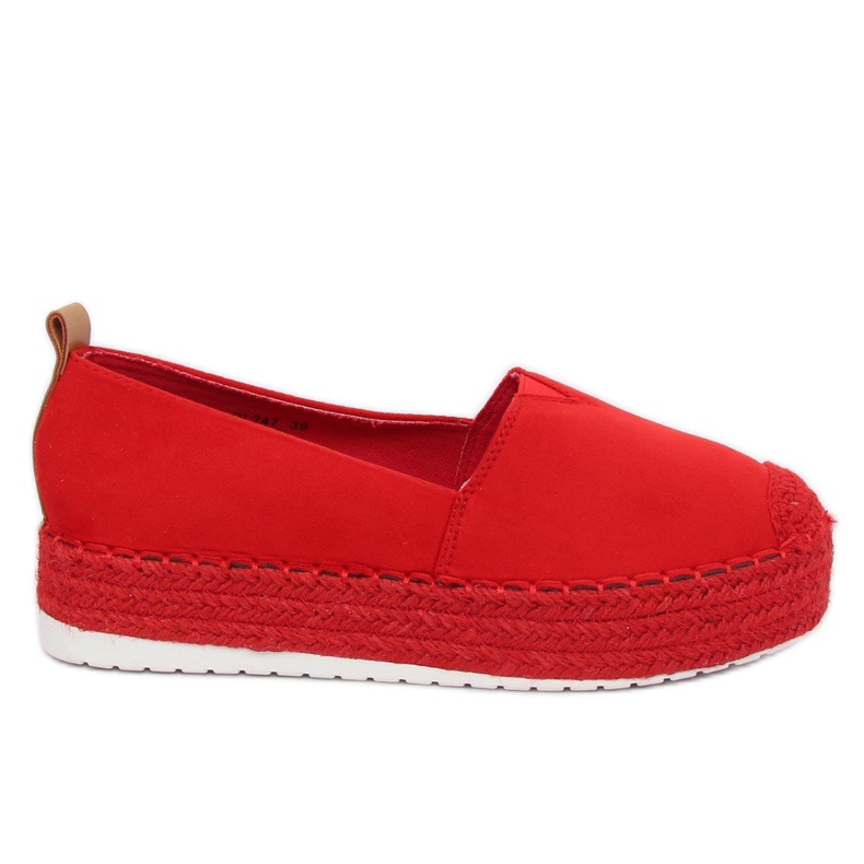 Espadrillas con suola alta BL247 Red rosso