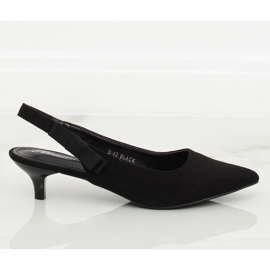 Décolleté con tacco nudo nero B-43 nero
