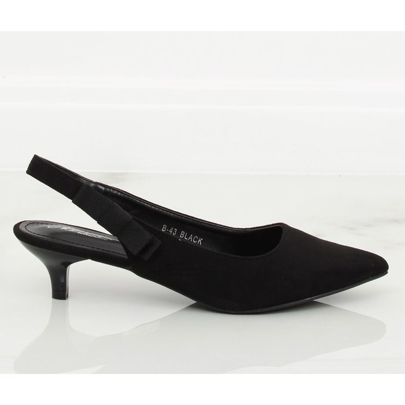 Décolleté con tacco nudo nero B-43 nero
