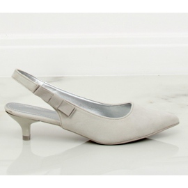 Décolleté con tacco grigio B-43 Grigio