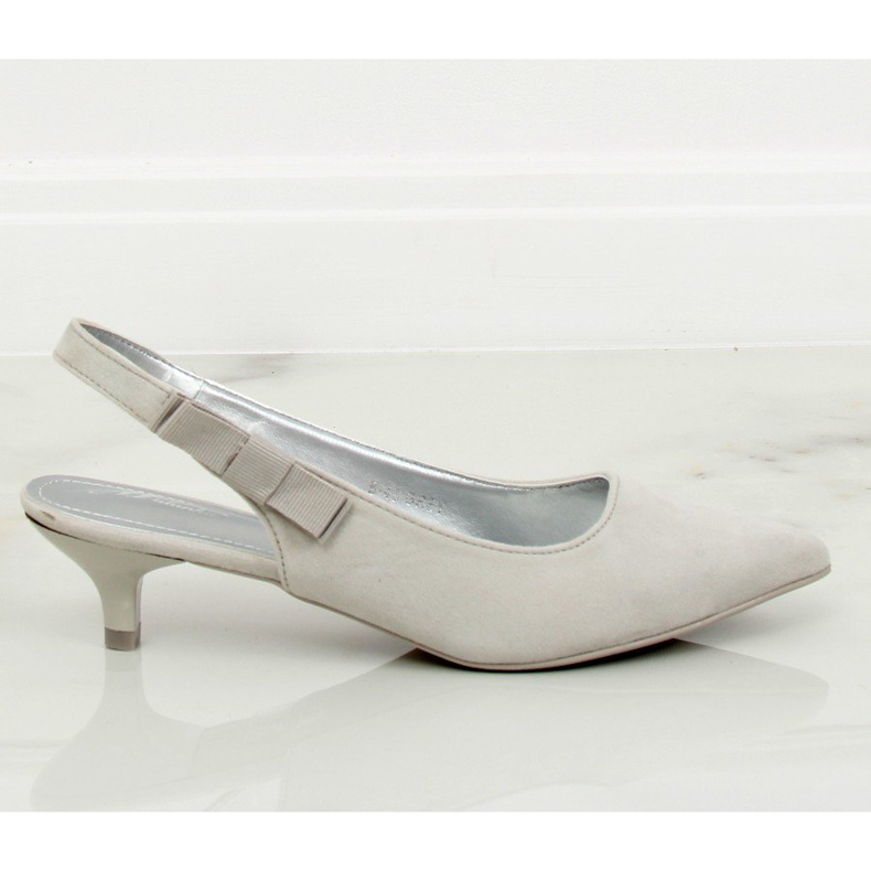Décolleté con tacco grigio B-43 Grigio