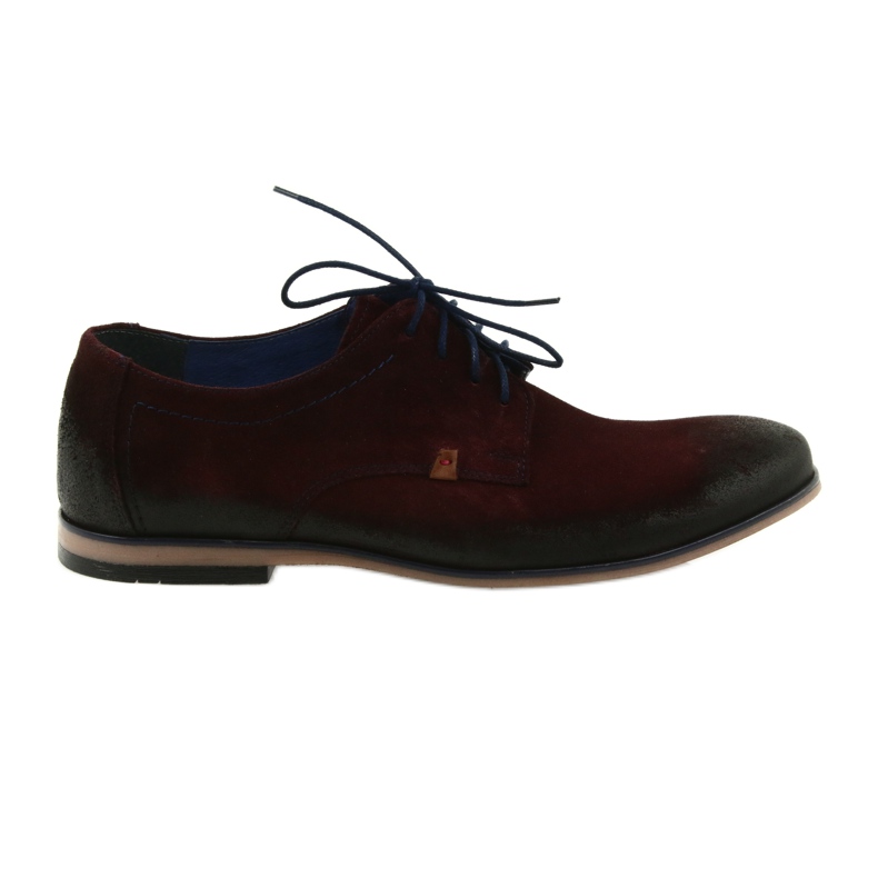 Scarpe uomo scamosciate Nikopol 1709 bordeaux rosso