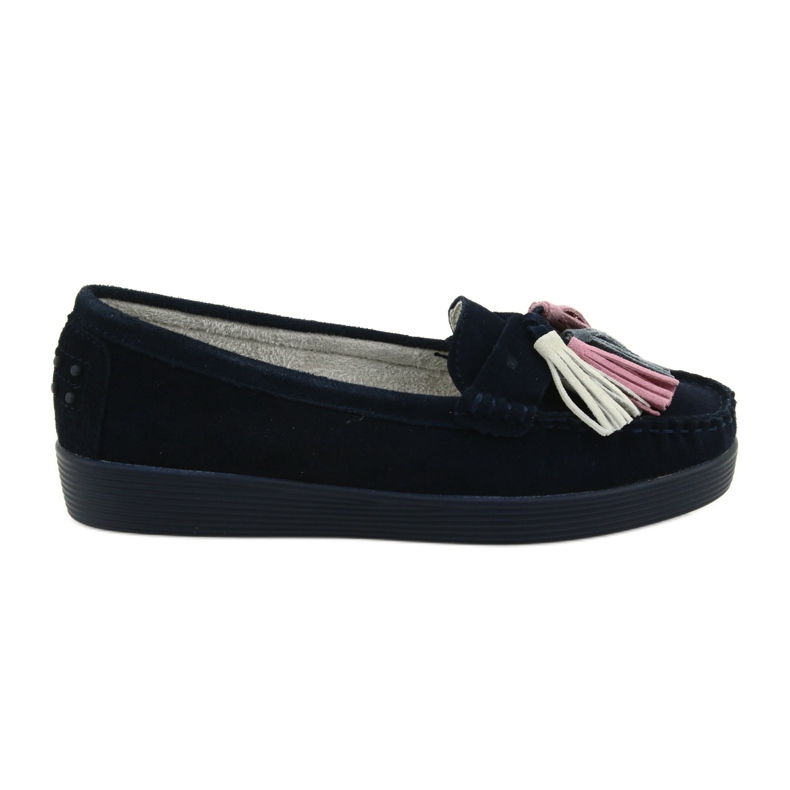 Mocassini donna in camoscio Filippo 661 blu navy