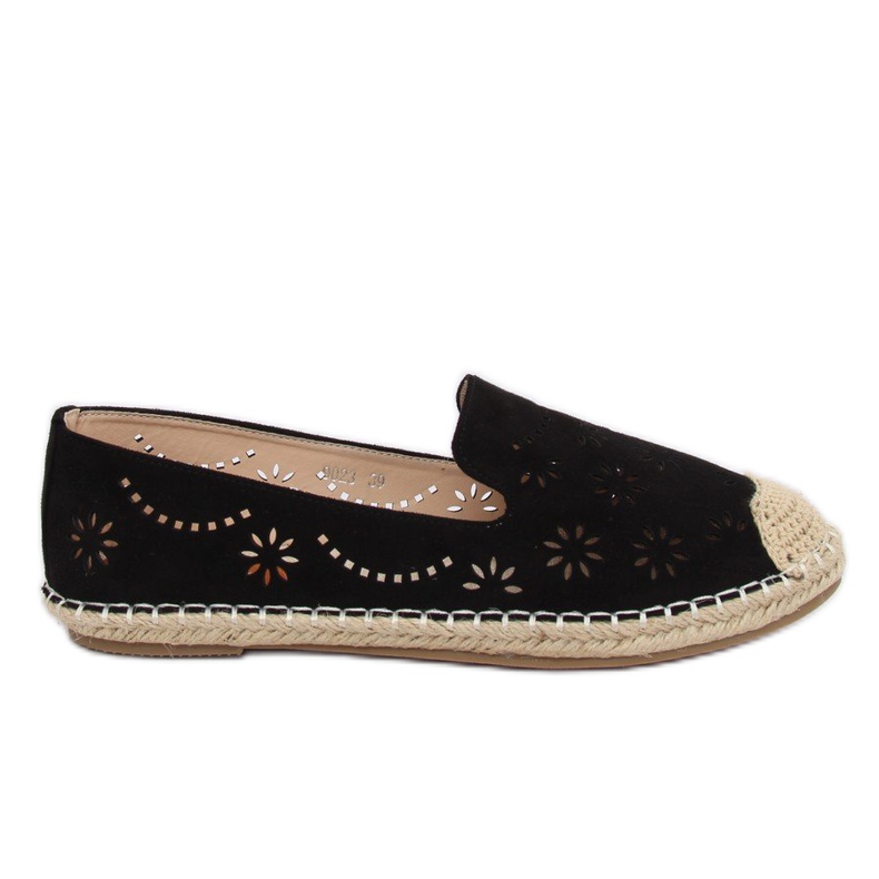 Espadrillas nere traforate 9023 Black nero
