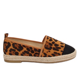 Espadrillas da donna 888-15 Leopard nero marrone multicolore