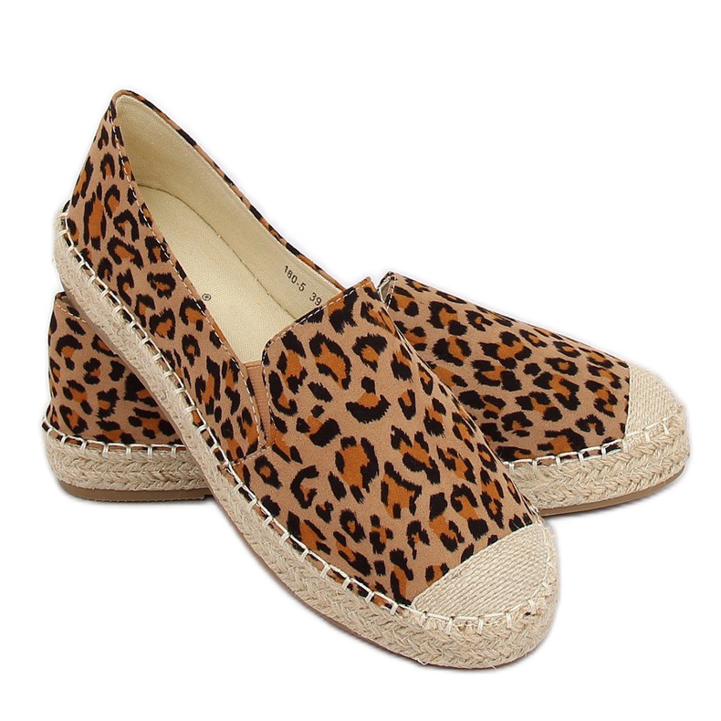 Espadrillas da donna leopardate 180-5 Leopard marrone multicolore