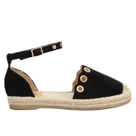 Espadrillas con cinturino nero LX170 Nero