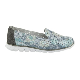Signori sportivi in ​​pelle da donna Filippo 663 bianca blu grigio verde