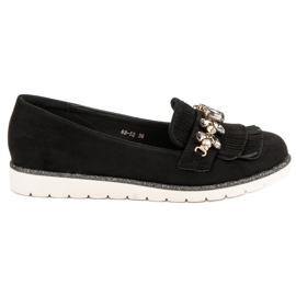 Lucky Shoes Mocassini Con Ornamenti nero