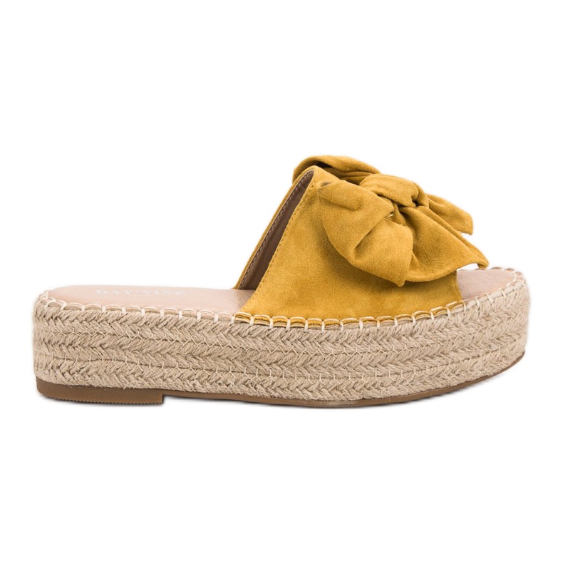 Pantofole Espadrillas Sulla Piattaforma giallo