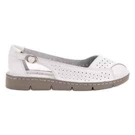 Filippo Ballerine in pelle bianco