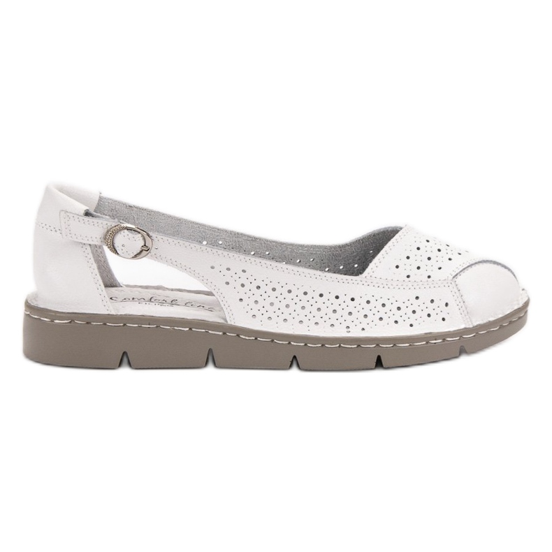 Filippo Ballerine in pelle bianca