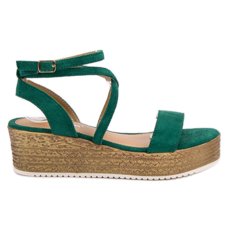 Ch. Creation Sandali con zeppa verdi verde