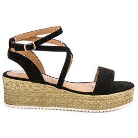 Ch. Creation Sandali con zeppa neri nero