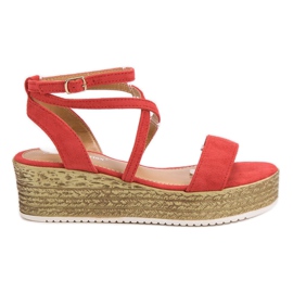 Ch. Creation Sandali con zeppa rossi rosso