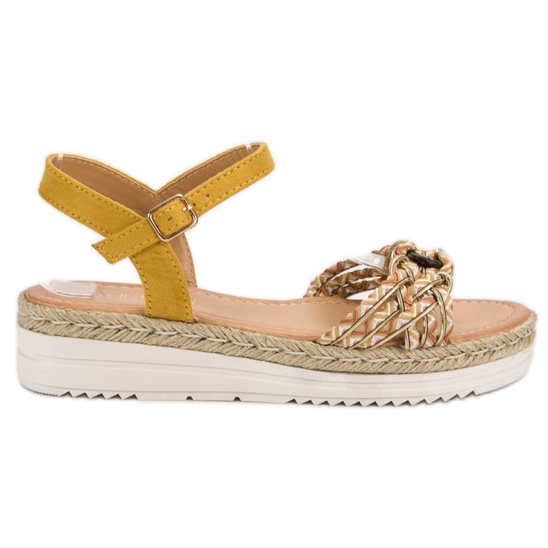 Ch. Creation Sandali espadrillas alla moda giallo