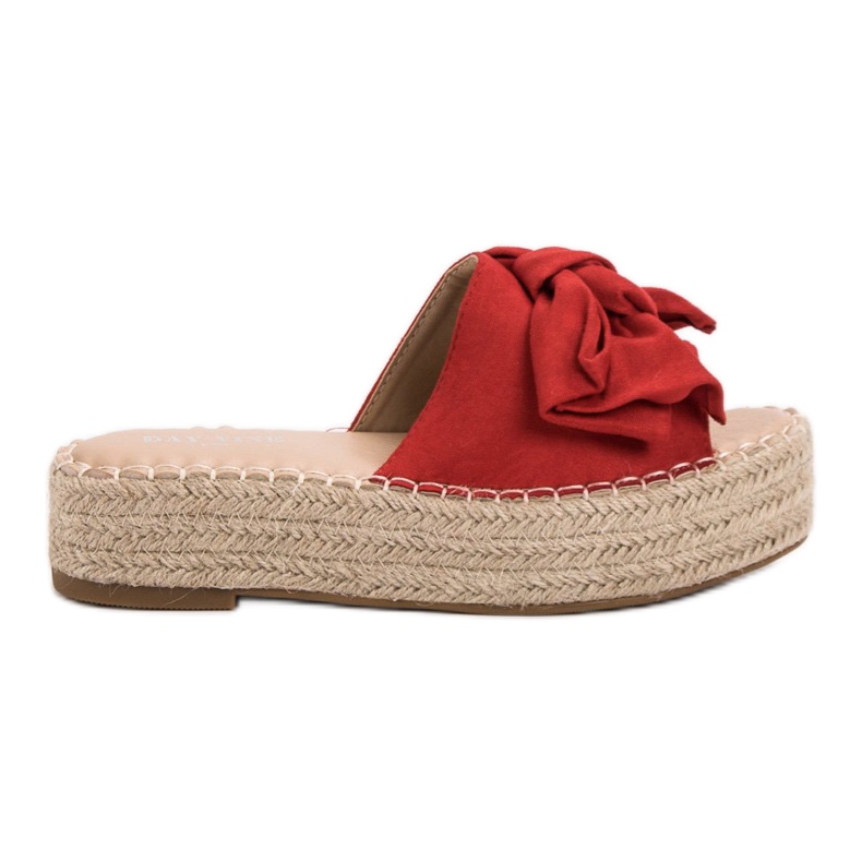 Pantofole Espadrillas Sulla Piattaforma rosso