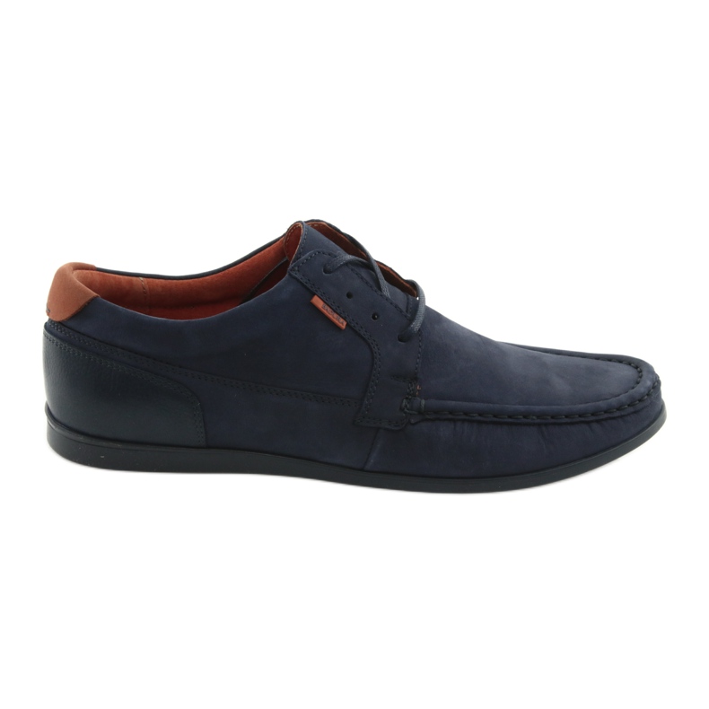 Mocassini annodati Badura 3175 blu navy arancia