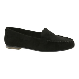 Sergio Leone Mocassini da donna in camoscio nero MK722