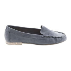 Mocassini donna camoscio Sergio Leone 721 blu
