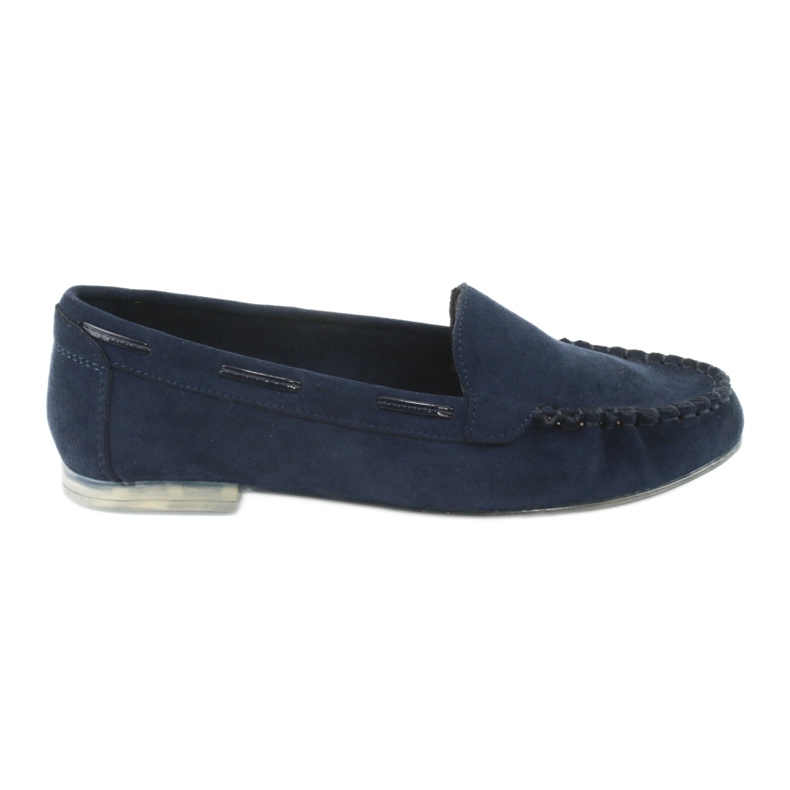 Mocassini da donna in camoscio Sergio Leone 722 blu navy