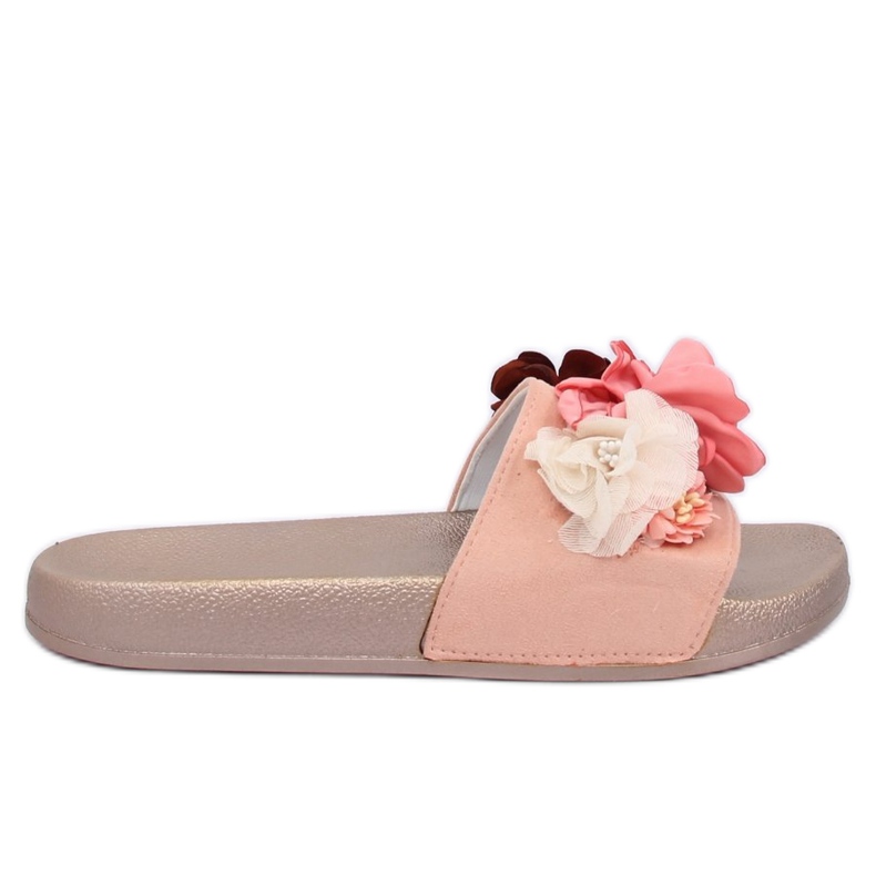 Pantofole rosa BG19 Champagne con fiori