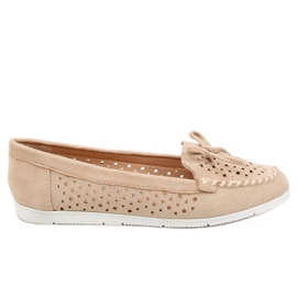 Mocassini donna beige T339P Beige