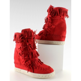 Sneakers in camoscio con frange BL-10 Red II-GAT rosso
